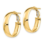 Leslie's 14K 6mm High Polished Omega Back Hoop Earrings - Image 2