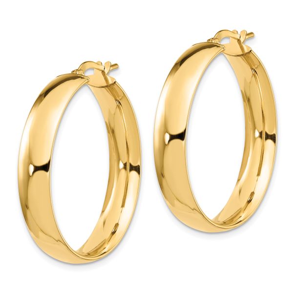 Leslie's 14K 6mm High Polished Hoop Earrings - Image 2