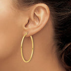 Leslie's 14K 2mm Polished Hinged Hoop Earrings - Image 3