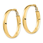 Leslie's 14K 6mm High Polished Omega Back Hoop Earrings - Image 2