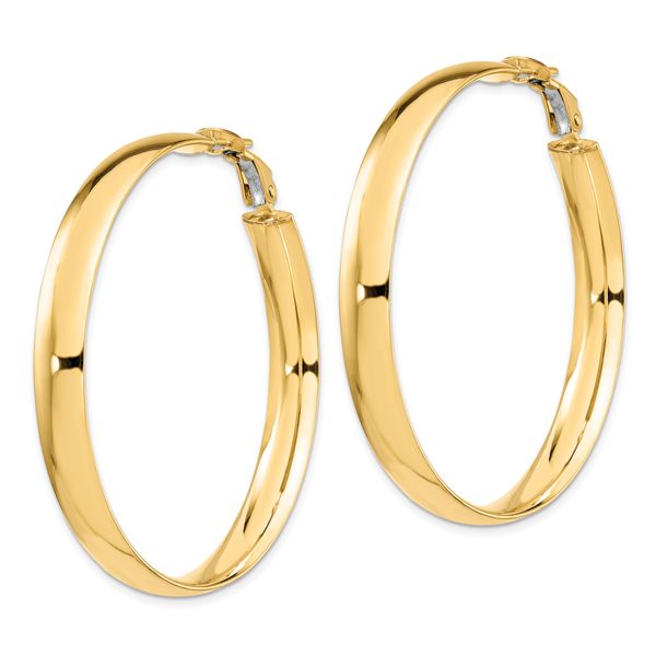 Leslie's 14K 6mm High Polished Omega Back Hoop Earrings - Image 2