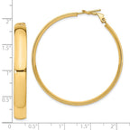Leslie's 14K 6mm High Polished Omega Back Hoop Earrings - Image 4