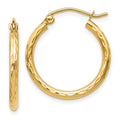 Leslie's 14K D/C Hinged Hoop Earrings