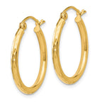 Leslie's 14K D/C Hinged Hoop Earrings - Image 2