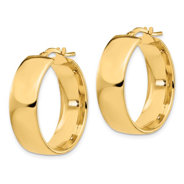 Leslie's 14K 8mm High Polished Hoop Earrings - Image 2