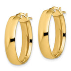 Leslie's 14K 6mm High Polished Oval Hoop Earrings - Image 2