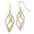 Leslie's 14k Two-tone Polished Dangle Earrings