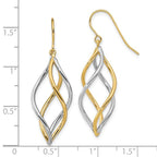 Leslie's 14k Two-tone Polished Dangle Earrings - Image 4