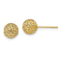 Leslie's 14k 7.75MM Filigree Ball Post Earrings