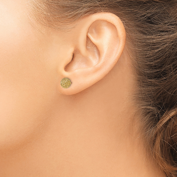 Leslie's 14k 7.75MM Filigree Ball Post Earrings - Image 3
