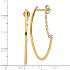 14k Polished Hoop Earrings - Image 4