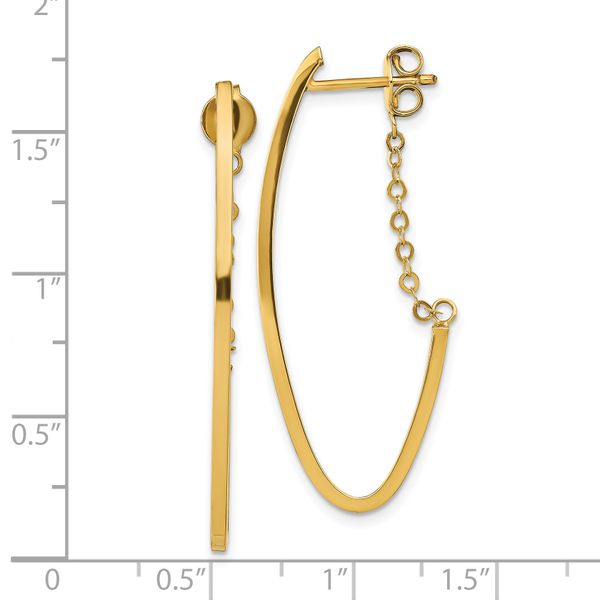 14k Polished Hoop Earrings - Image 4