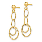 Leslie's 14K Polished and Textured Post Dangle Earrings - Image 2