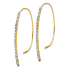 Leslie's 14k Polished Crystal Threader Earrings - Image 2