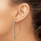 Leslie's 14k Polished Crystal Threader Earrings - Image 3