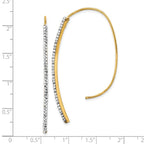 Leslie's 14k Polished Crystal Threader Earrings - Image 4
