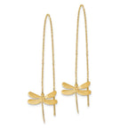 Leslie's 14k Polished Brushed Dragonfly Threader Earrings - Image 2