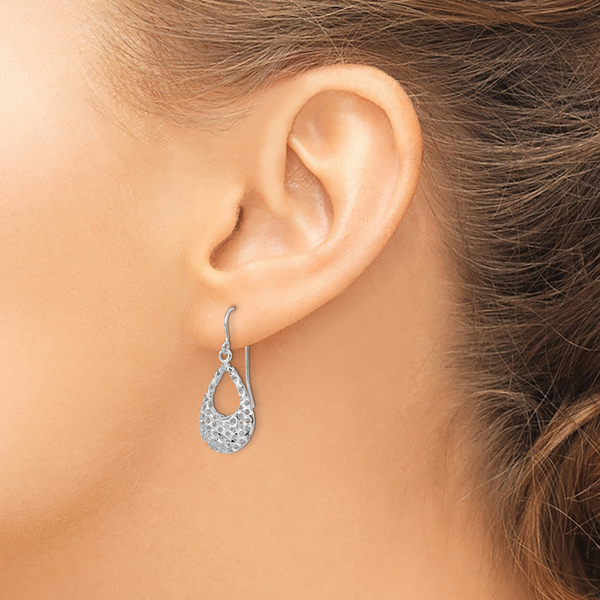 Leslie's 14K White Gold Shepherd Hook Earrings - Image 4