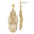 Leslie's 14k Polished D/C Post Dangle Earrings