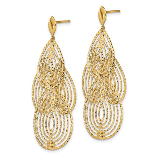 Leslie's 14k Polished D/C Post Dangle Earrings - Image 2