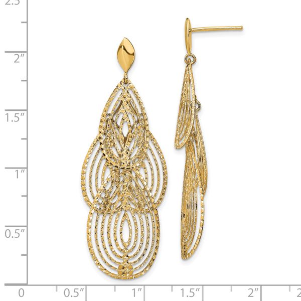Leslie's 14k Polished D/C Post Dangle Earrings - Image 4