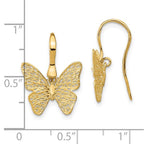 Leslie's 14K Polished Filigree Butterfly Earrings - Image 4