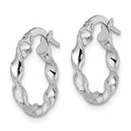 Leslie's 14K White Gold Twisted Hoop Earrings - Image 3