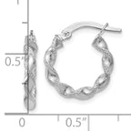 Leslie's 14K White Gold Twisted Hoop Earrings - Image 4