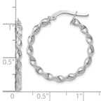 Leslie's 14K White Gold Twisted Hoop Earrings - Image 3