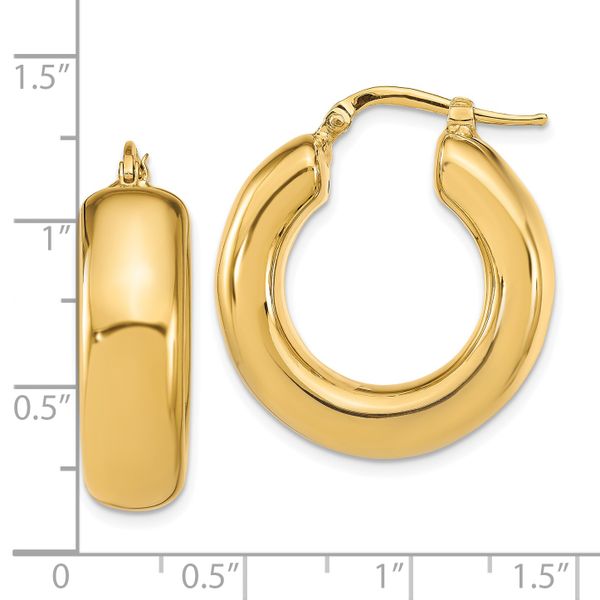 Leslie's 14k Polished Hoop Earrings - Image 4