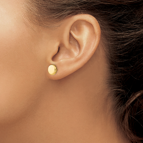 Leslie's 14k Polished Button Post Earrings - Image 3