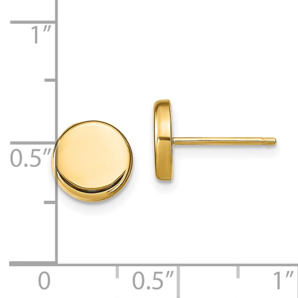 Leslie's 14k Polished Button Post Earrings - Image 4