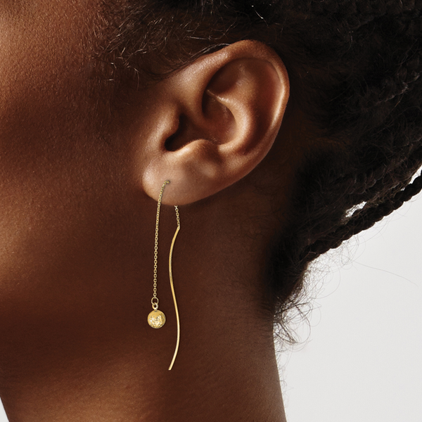 Leslie's 14k Polished D/C Threader Earrings - Image 3
