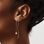 Leslie's 14k Polished D/C Threader Earrings - Image 3
