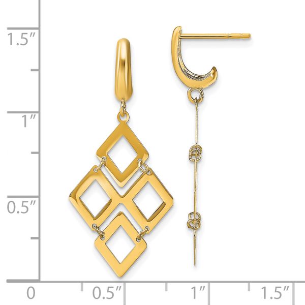 Leslie's 14k Polished Post Dangle Earrings - Image 4