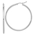 Leslie's 14K White Gold Polished 2mm Hoop Earrings