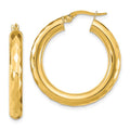 Leslie's 14k Polished D/C Hoop Earrings