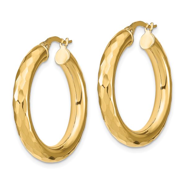 Leslie's 14k Polished D/C Hoop Earrings - Image 2