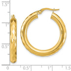 Leslie's 14k Polished D/C Hoop Earrings - Image 4