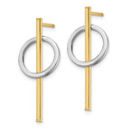 Leslie's 14K with Rhodium Post Dangle Earrings - Image 2