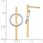 Leslie's 14K with Rhodium Post Dangle Earrings - Image 4