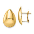 Leslie's 14K Polished Teardrop Omega Back Earrings