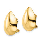 Leslie's 14K Polished Teardrop Omega Back Earrings - Image 2