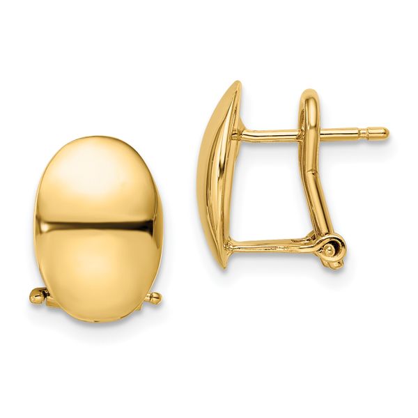 Leslie's 14K Polished Omega Back Earrings