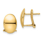 Leslie's 14K Polished Omega Back Earrings