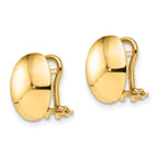 Leslie's 14K Polished Omega Back Earrings - Image 2