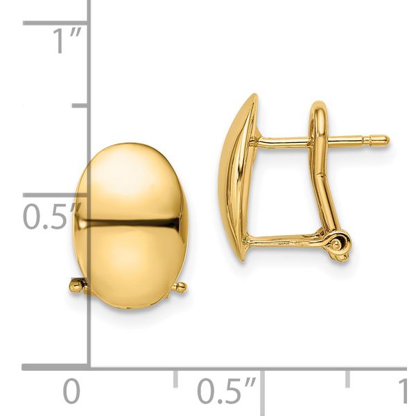Leslie's 14K Polished Omega Back Earrings - Image 4