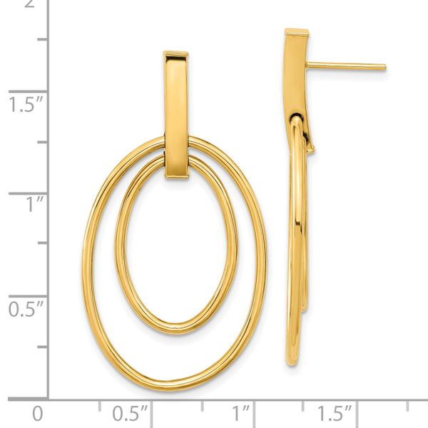Leslie's 14k Polished Post Dangle Earrings - Image 4