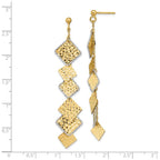 Leslie's 14K Two-tone Polished and Brushed D/C Post Dangle Earrings - Image 4