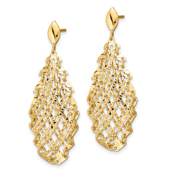 Leslie's 14k Polished D/C Post Dangle Earrings - Image 2